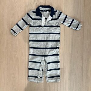 Ralph Lauren Rugby Stripe Coverall - 12M
